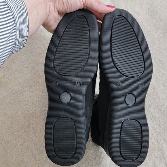 Aquatalia Front Zip Weatherproof Suede Ankle Boot Leather Made In Italy Sz 8.5 - Picture 10 of 16